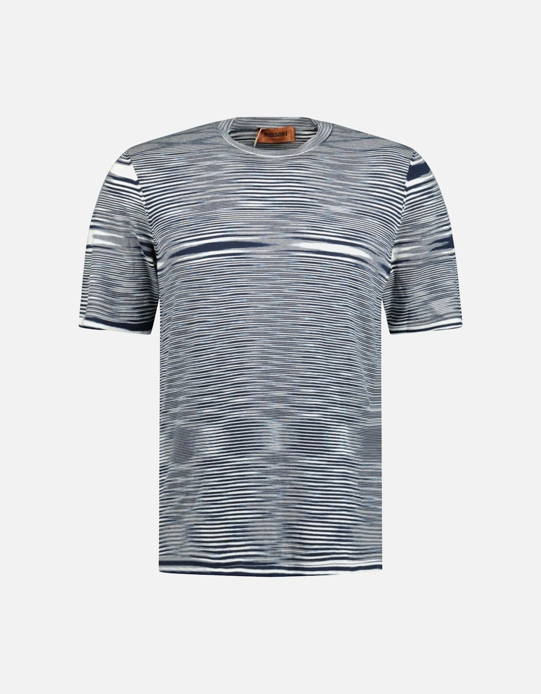 Knitted Stripe T-Shirt White & Navy, 3 of 2