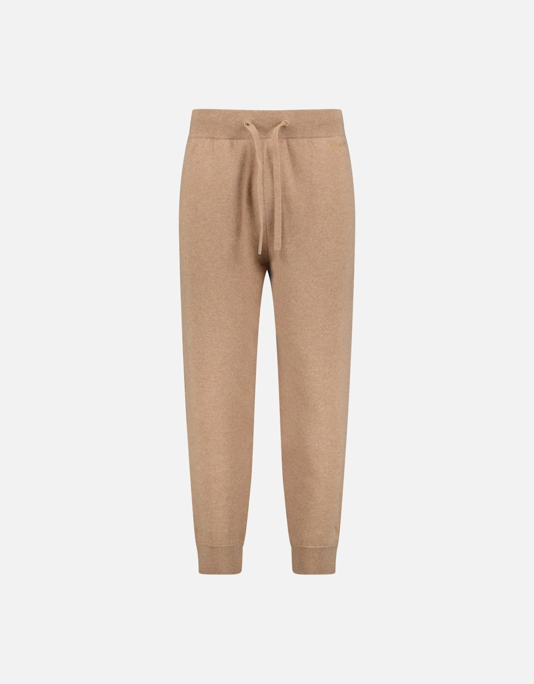 'Hunton' Knitted Cuffed Cashmere Sweatpants Camel, 4 of 3