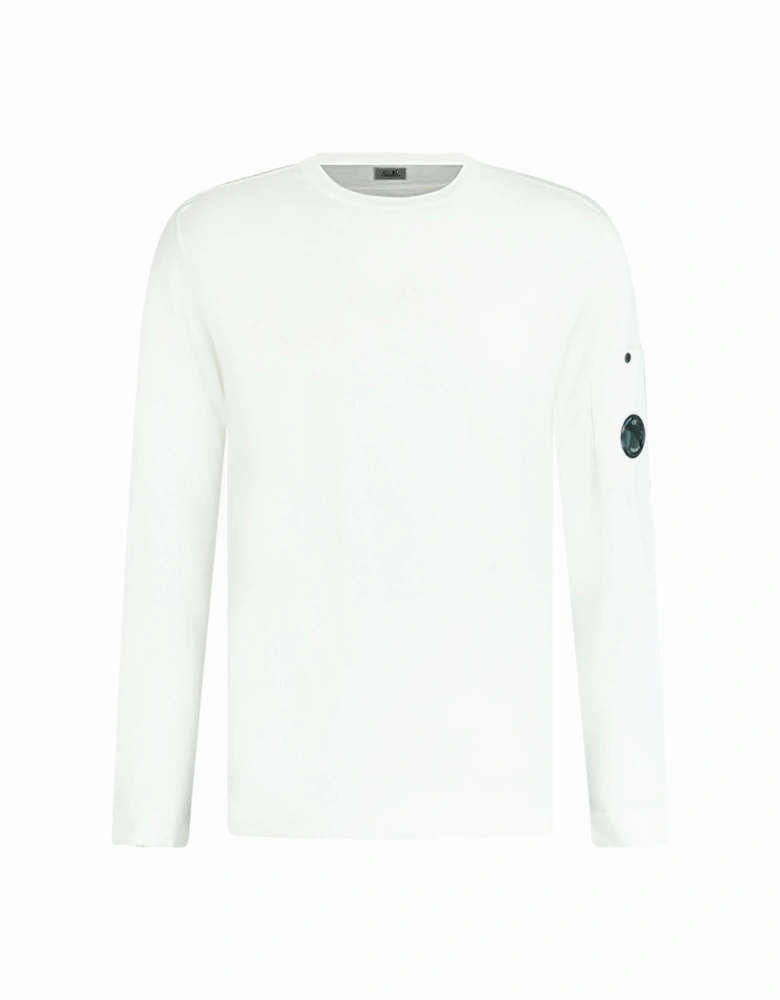 Sea Island Knitted Lens Sweatshirt White