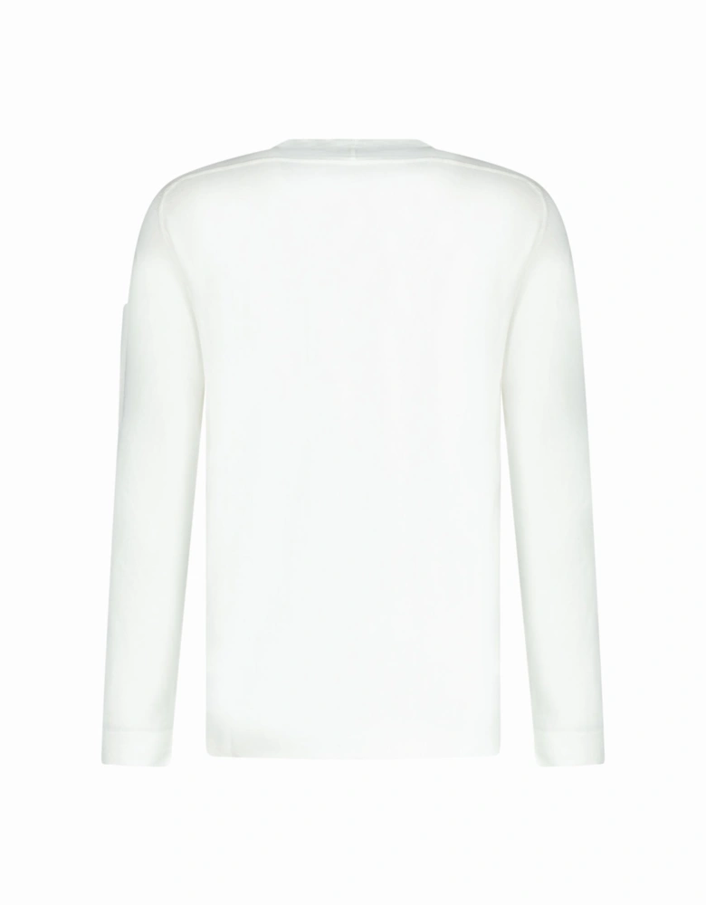 Sea Island Knitted Lens Sweatshirt White