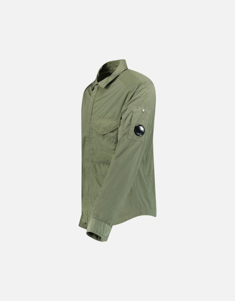 Lens Chrome Zip-Up Jacket Military Green