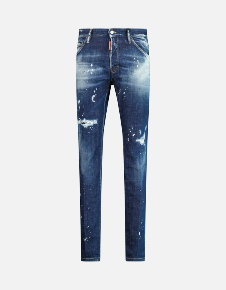 'Cool Guy Jean' Distessed White Paint Jeans Blue