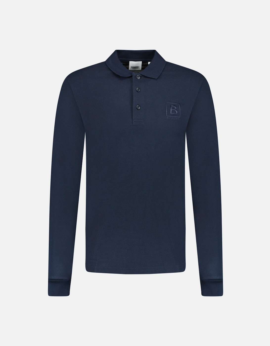 'Gateforth' Long Sleeve Polo-Shirt Navy, 3 of 2