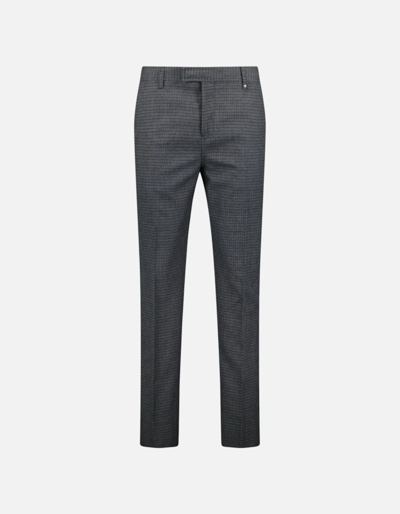 'Shilton' Wool Pattern Trousers Charcoal