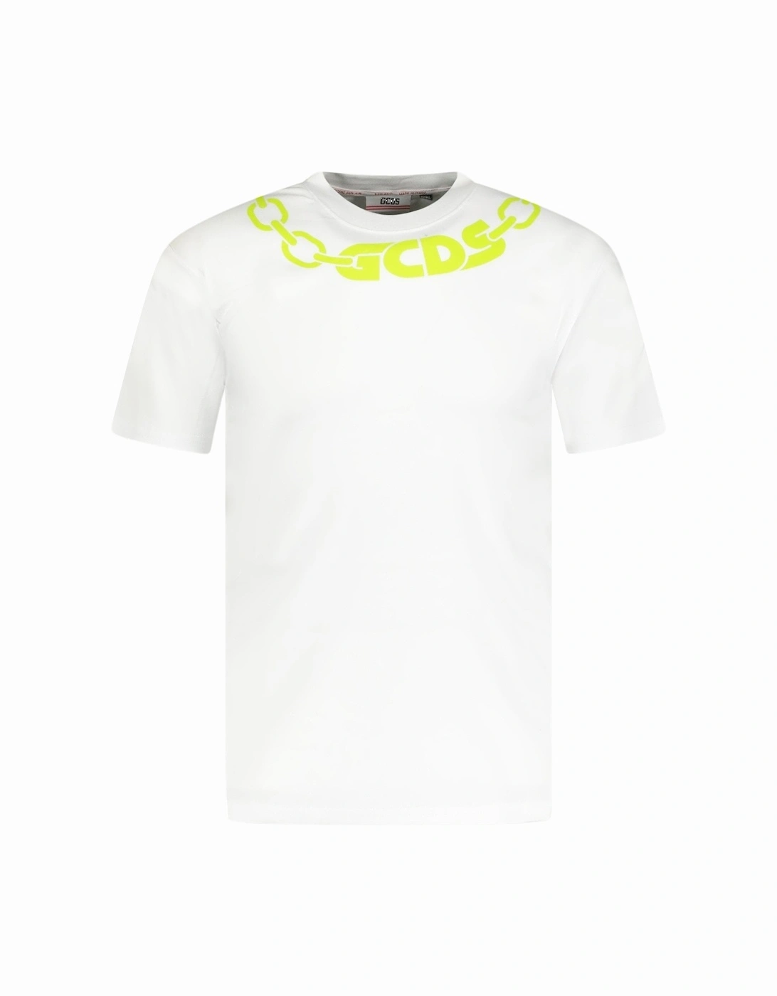 Chain Print T-Shirt White & Lime Green, 3 of 2