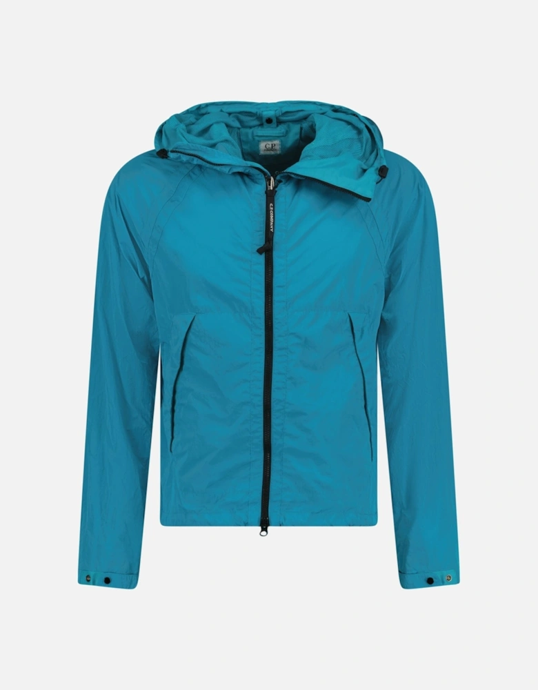 Goggle Hood Chrome Jacket Turquoise