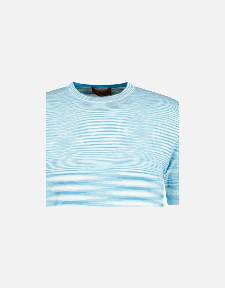 Knitted Stripe T-Shirt Blue & White