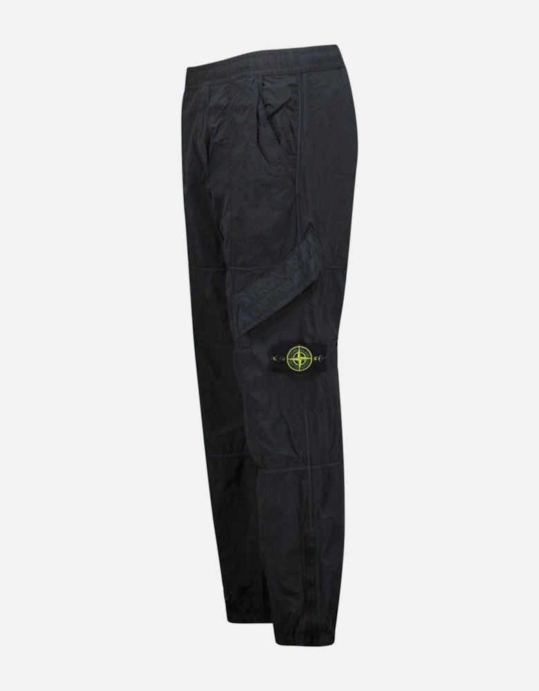 Steel Grey Nylon Metal Garment Dyed Cargo Trousers