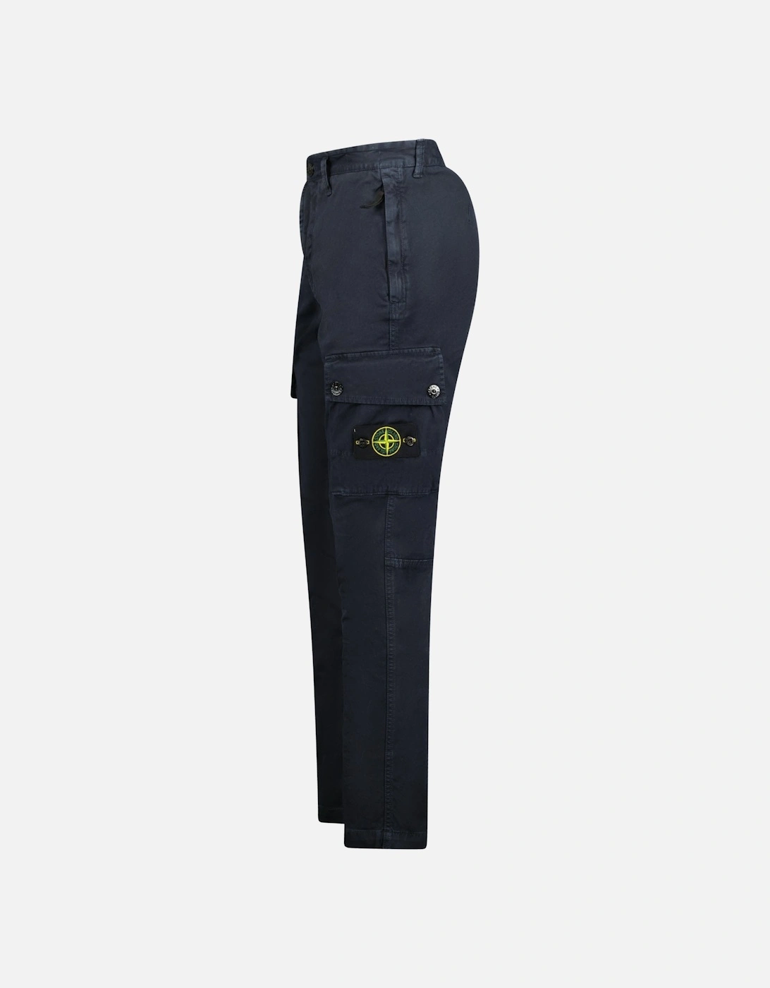 Badge Cotton Cargo Trousers Navy