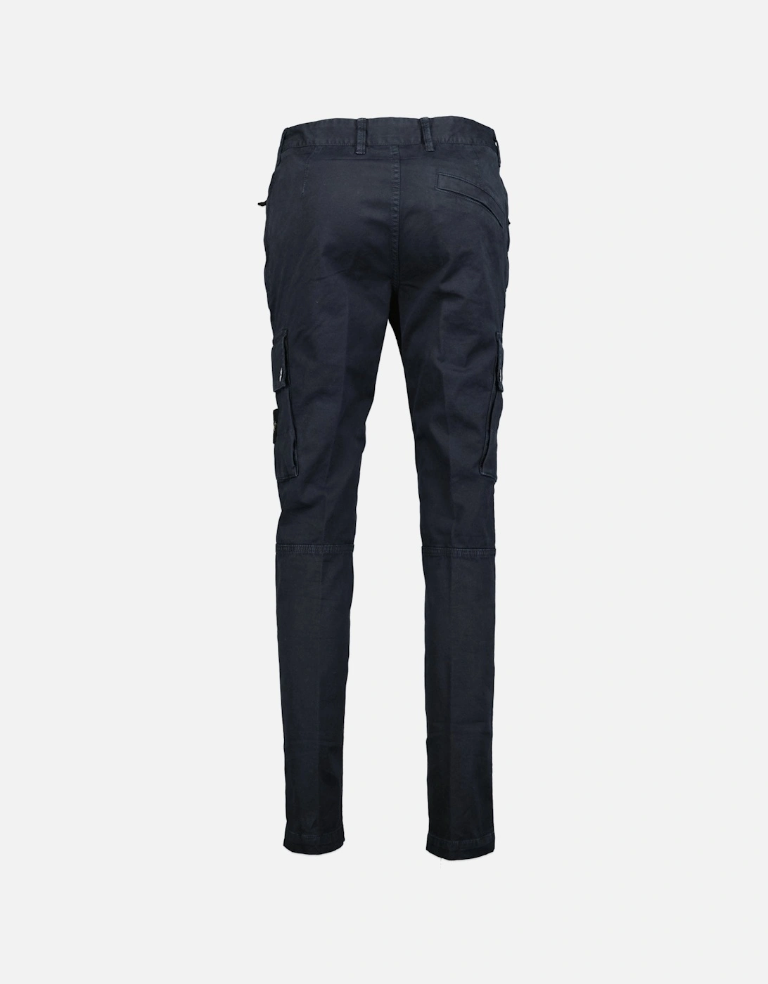 Badge Cotton Cargo Trousers Navy