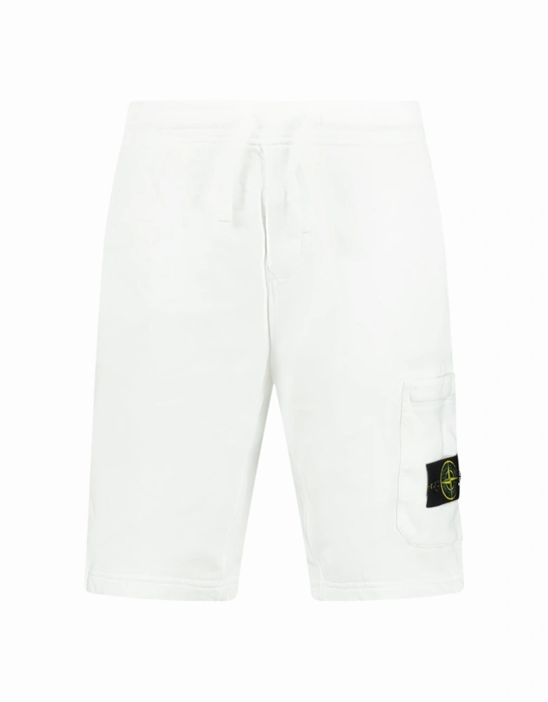 Badge Bermuda Sweat Shorts White