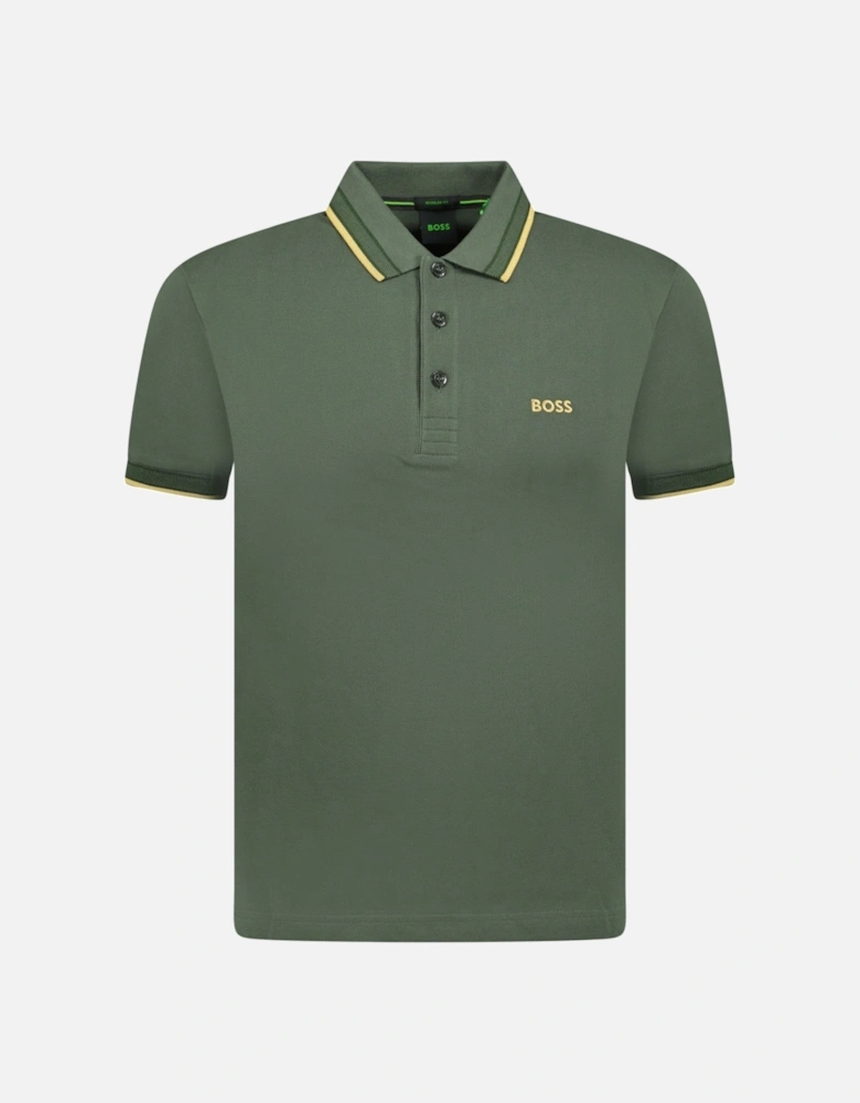 Gold Logo Polo-Shirt Khaki