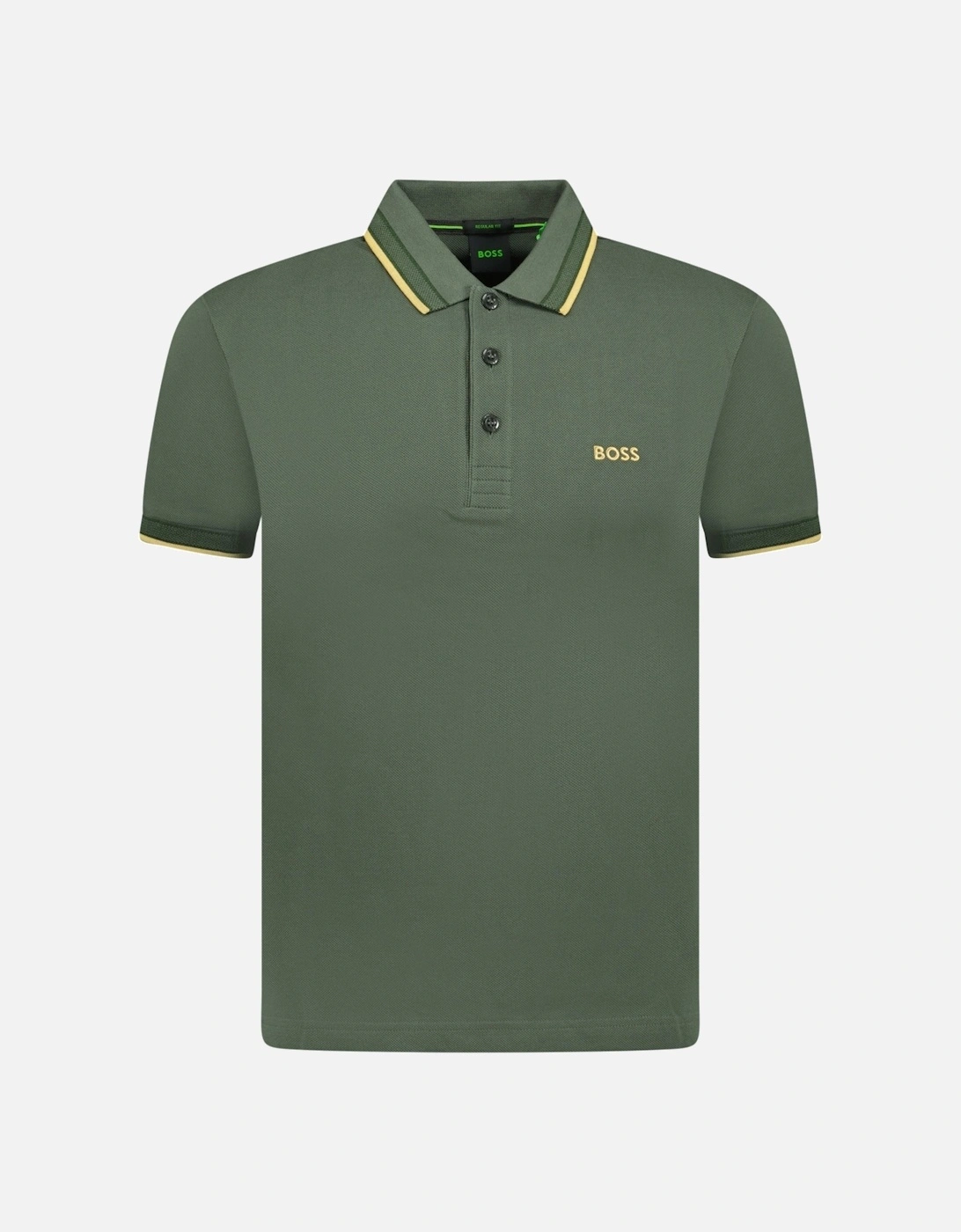 Gold Logo Polo-Shirt Khaki, 3 of 2