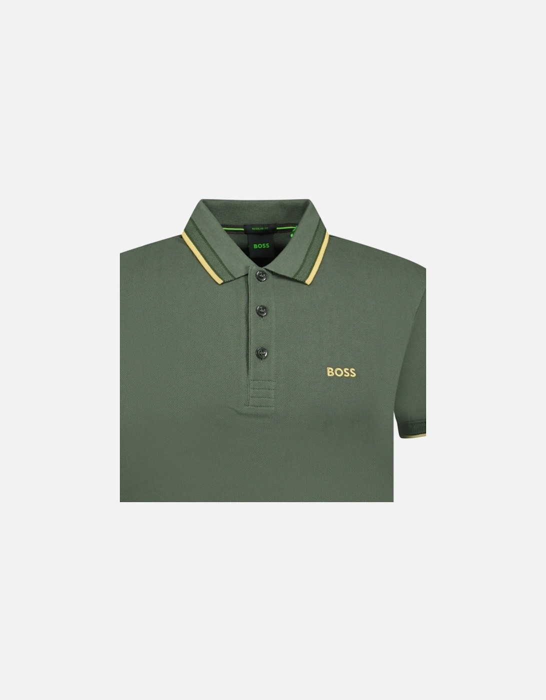 Gold Logo Polo-Shirt Khaki