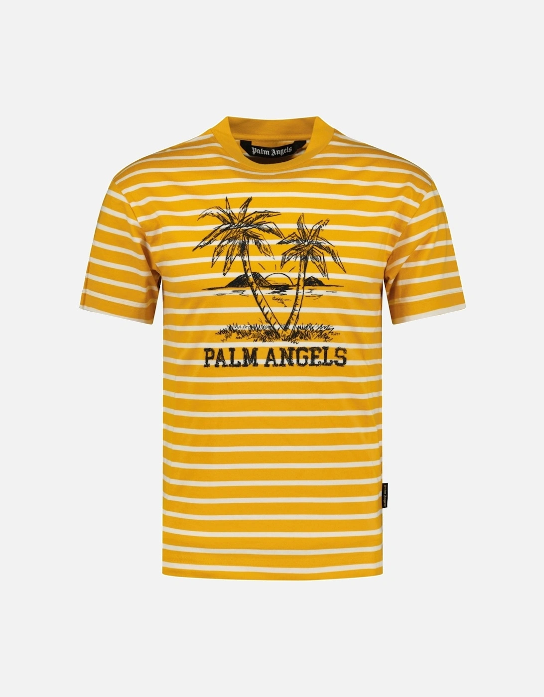 Sunset Palm Stripe T-Shirt Yellow, 3 of 2