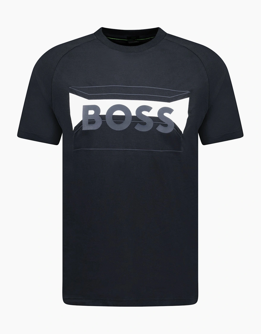 Hugo Boss Men's Black Cotton-Blend Regular-Fit T-Shirt With Logo Artwork  34 Xs