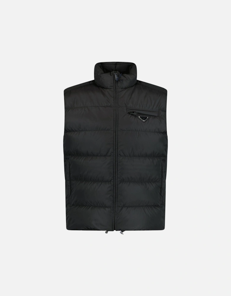 Prada Triangle Logo Gilet Black