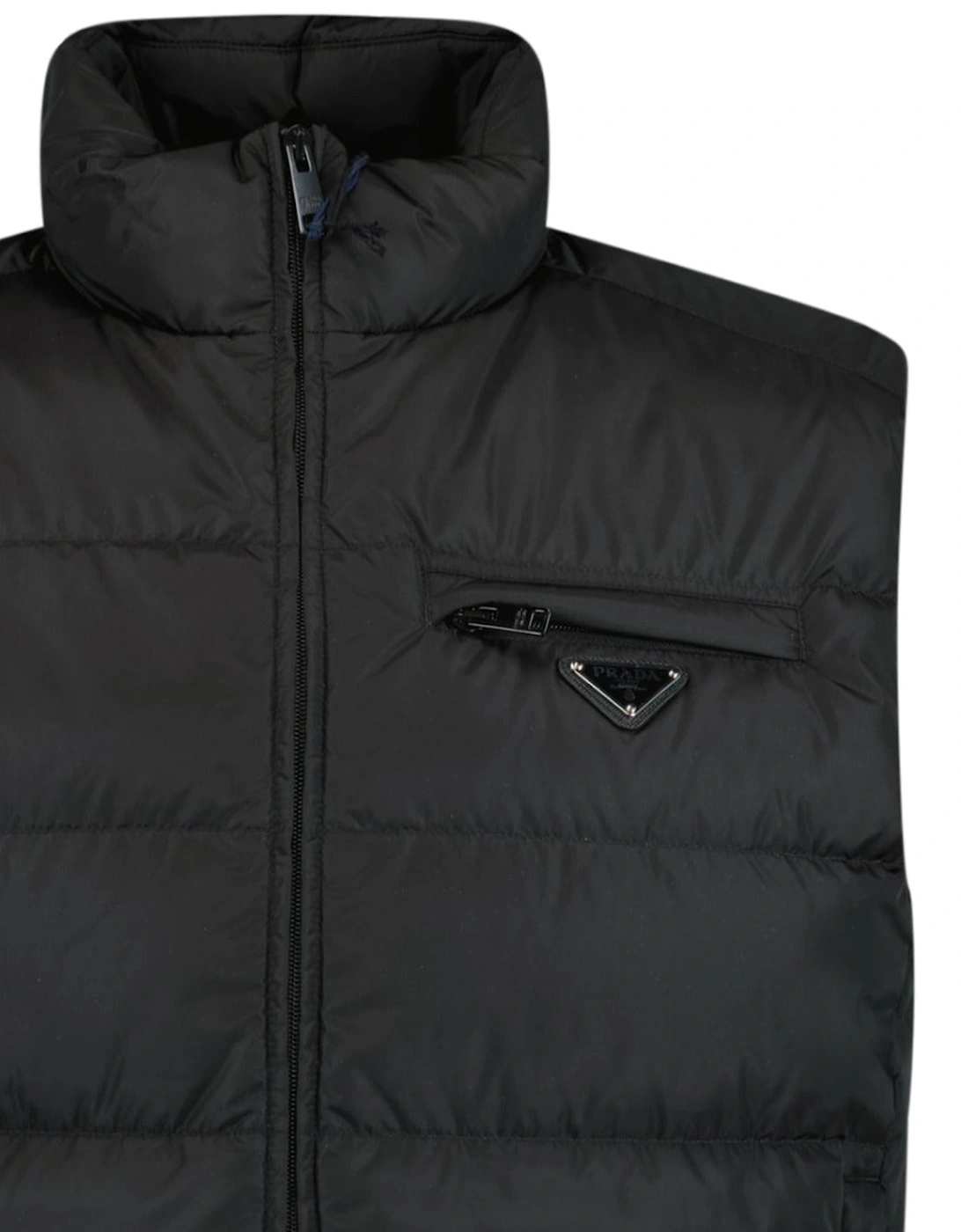 Prada Triangle Logo Gilet Black