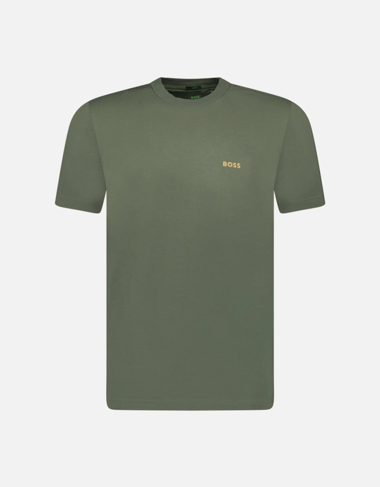 Active Gold Logo-Print T-Shirt Khaki