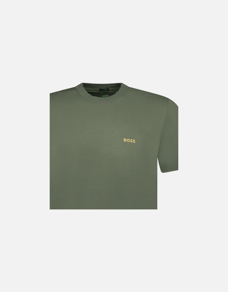 Active Gold Logo-Print T-Shirt Khaki