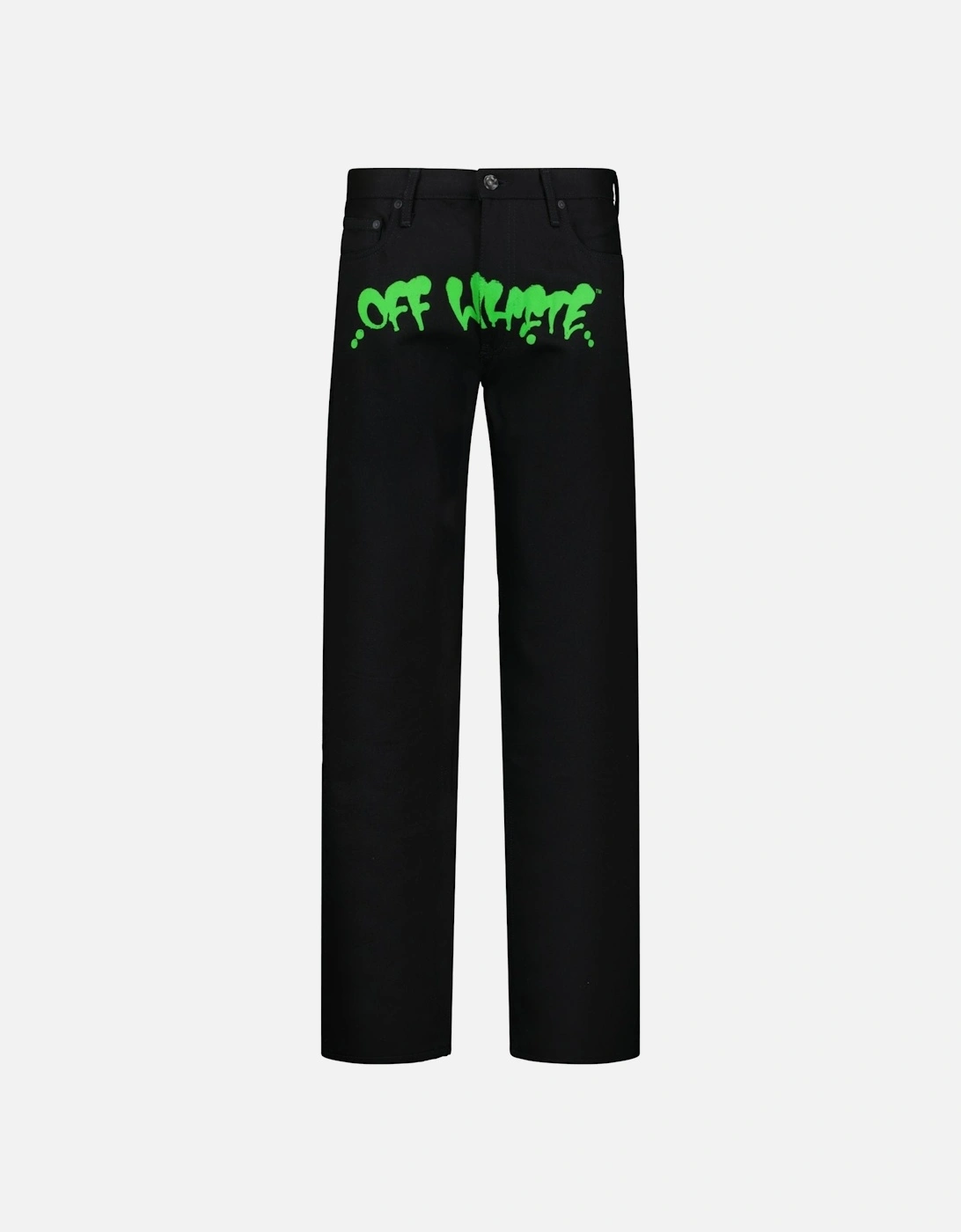 Green Print Denim Jeans Black, 5 of 4