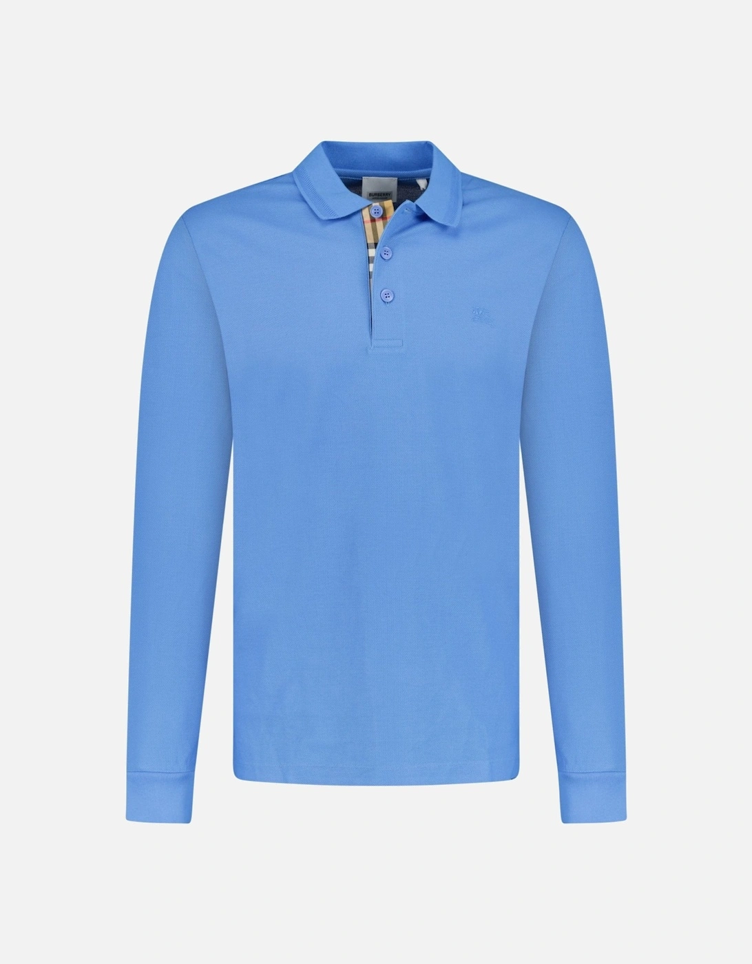 'Eddie' Long Sleeved Polo-Shirt Blue, 3 of 2