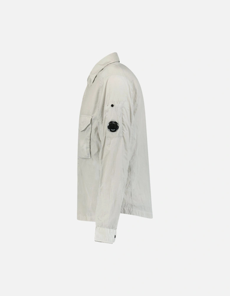 Lens Chrome Zip-Up Jacket Light Grey