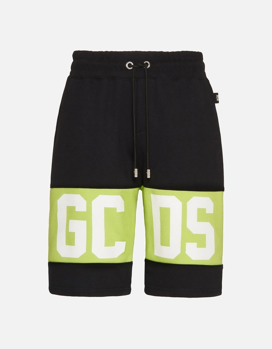 Logo Cotton Shorts Black & Lime Green, 3 of 2