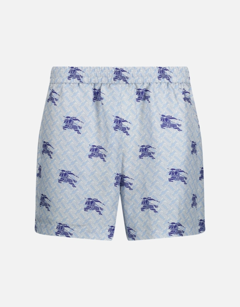 'Brandon' Silk Shorts Blue