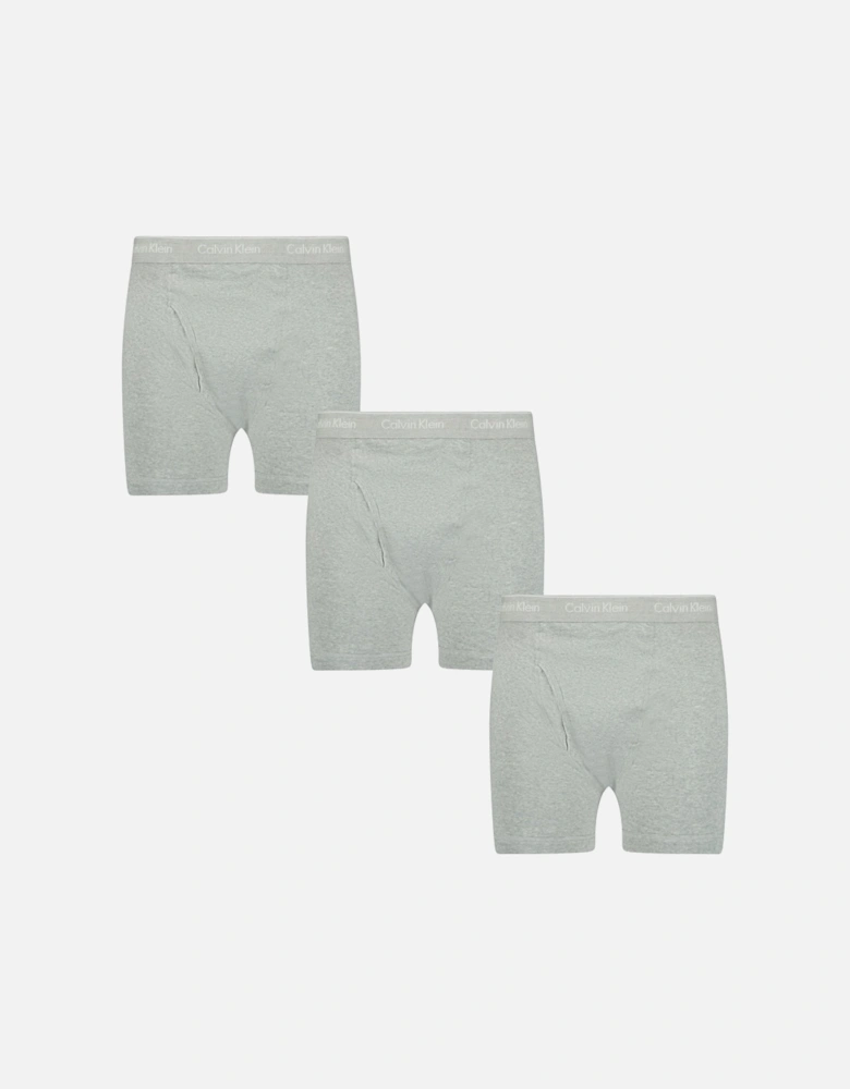 Stencil Logo Cotton Stretch Boxers Grey (3 Pack)