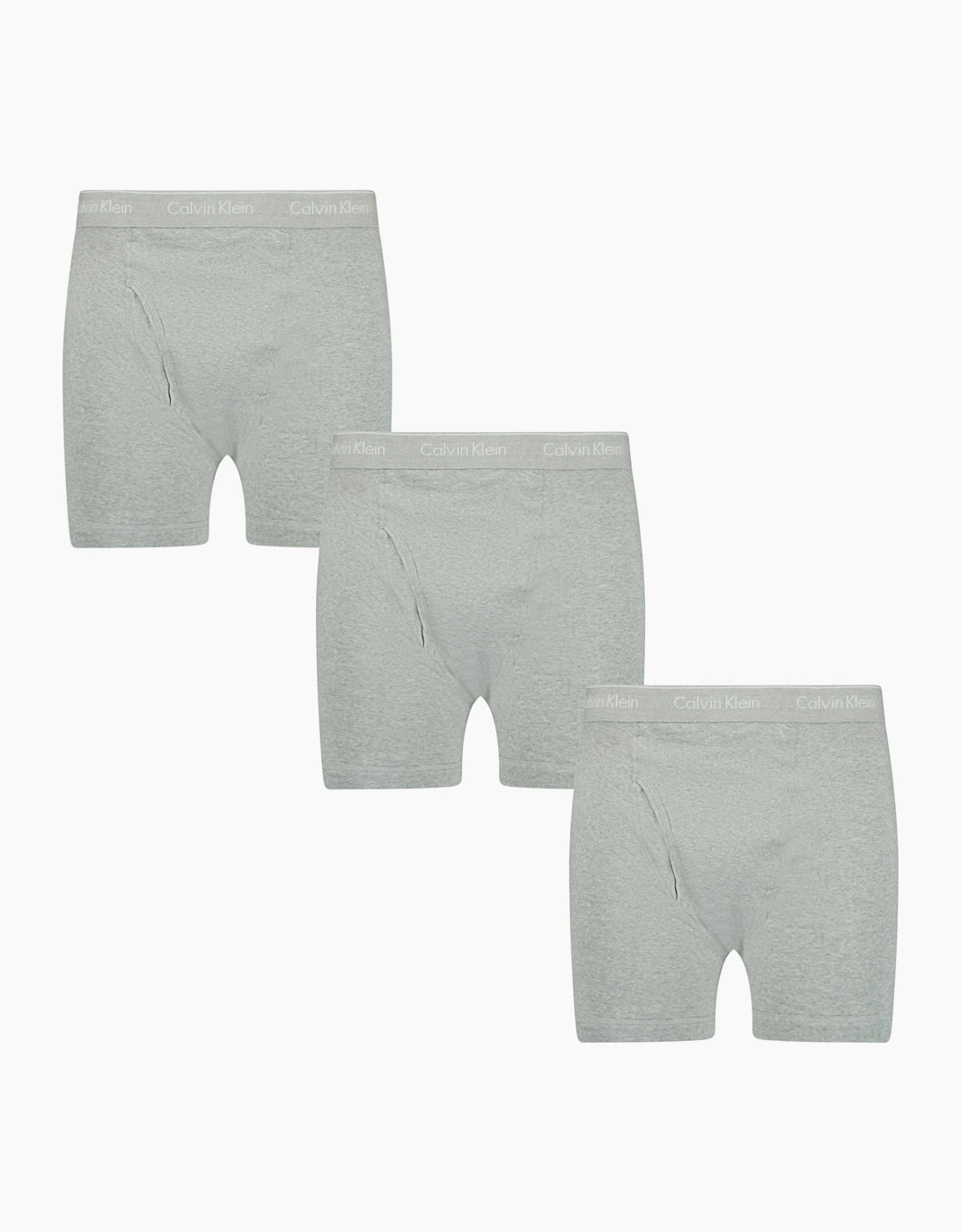 Men's Calvin Klein Stencil Logo Cotton Stretch Boxers Grey (3 Pack) - Size: 32/34