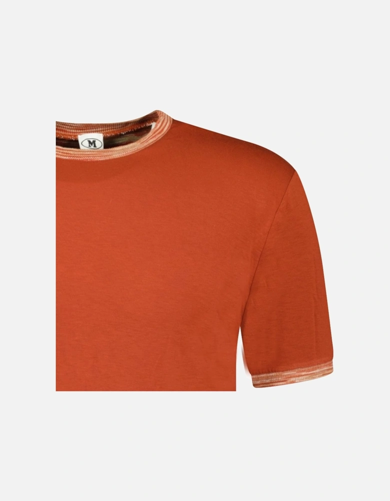 Contrast Collar T-Shirt Burnt Orange