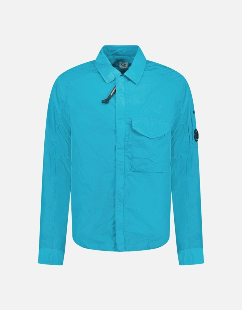 Lens Chrome Zip-Up Jacket Turquoise