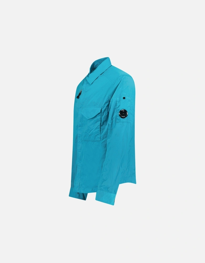 Lens Chrome Zip-Up Jacket Turquoise