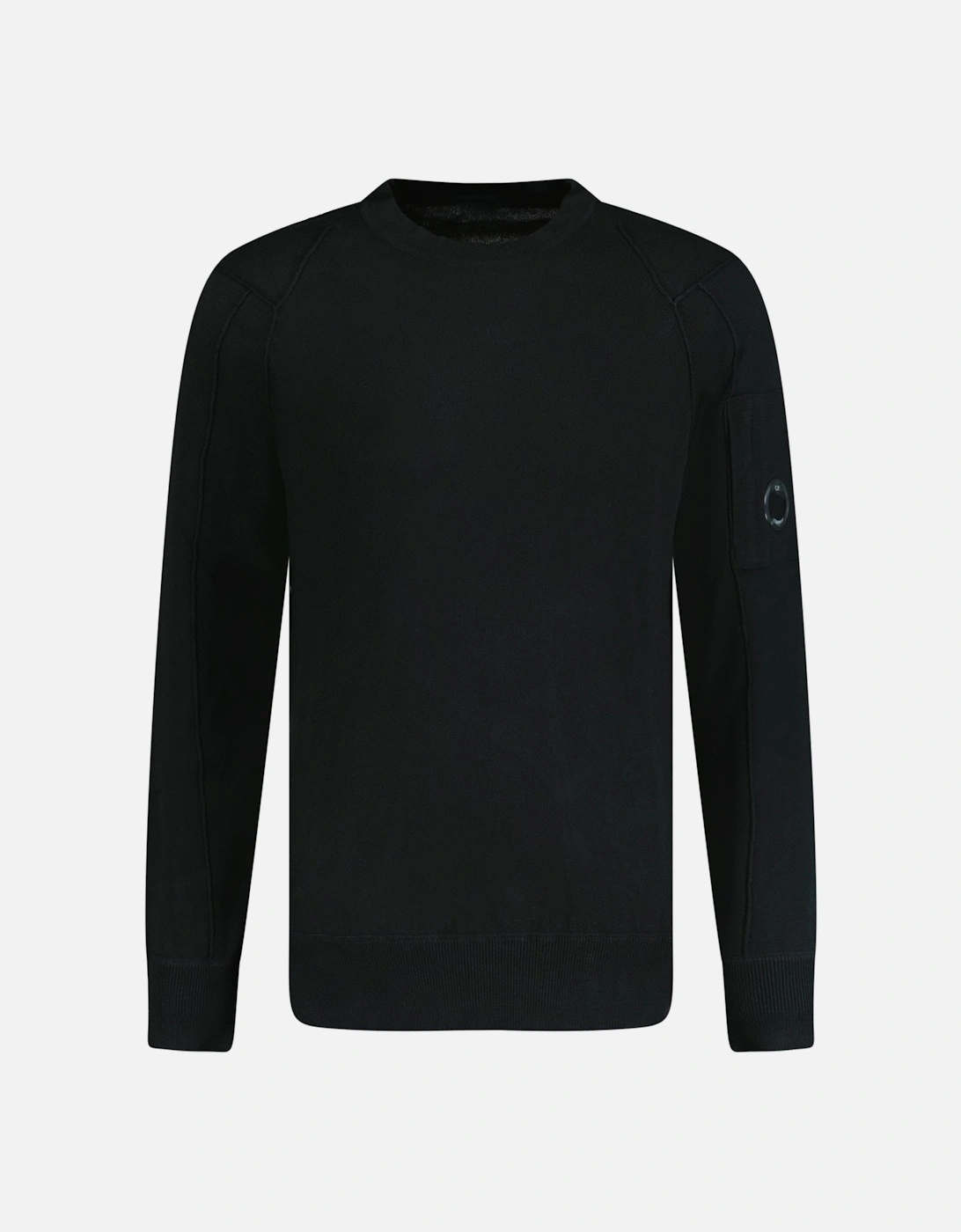 Knitted Cotton Lens Sweatshirt Black, 4 of 3