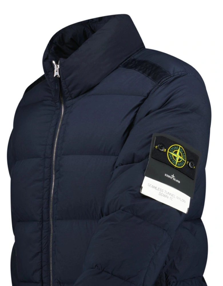 Puffer Jacket In Seamless Tunnel Nylon Navy