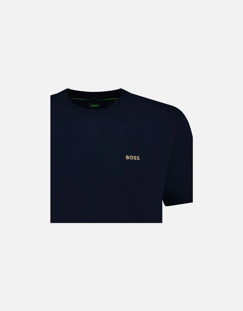 Active Gold Logo-Print T-Shirt Navy