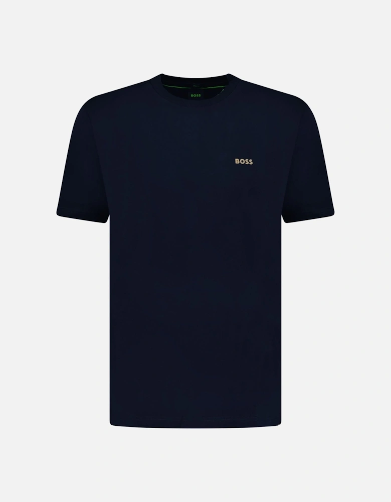 Active Gold Logo-Print T-Shirt Navy