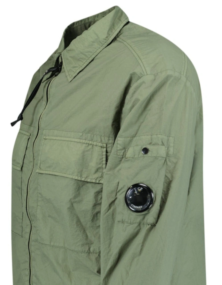 Taylon-L Lens Chrome Zip-Up Jacket Sage Green