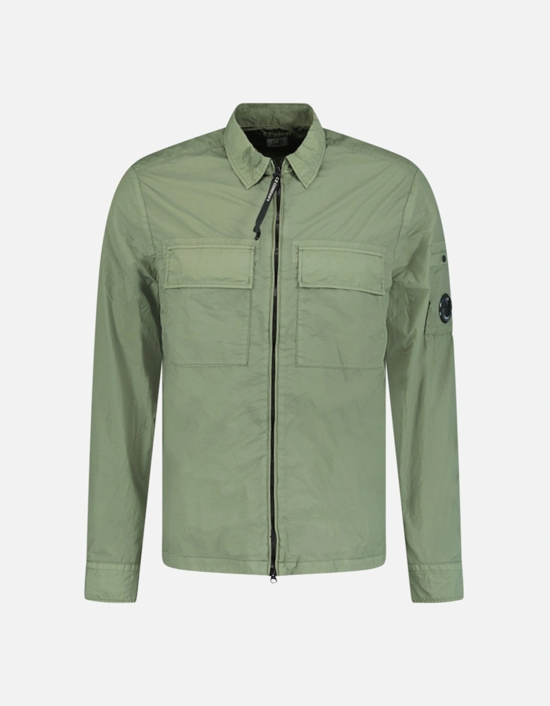 Taylon-L Lens Chrome Zip-Up Jacket Sage Green