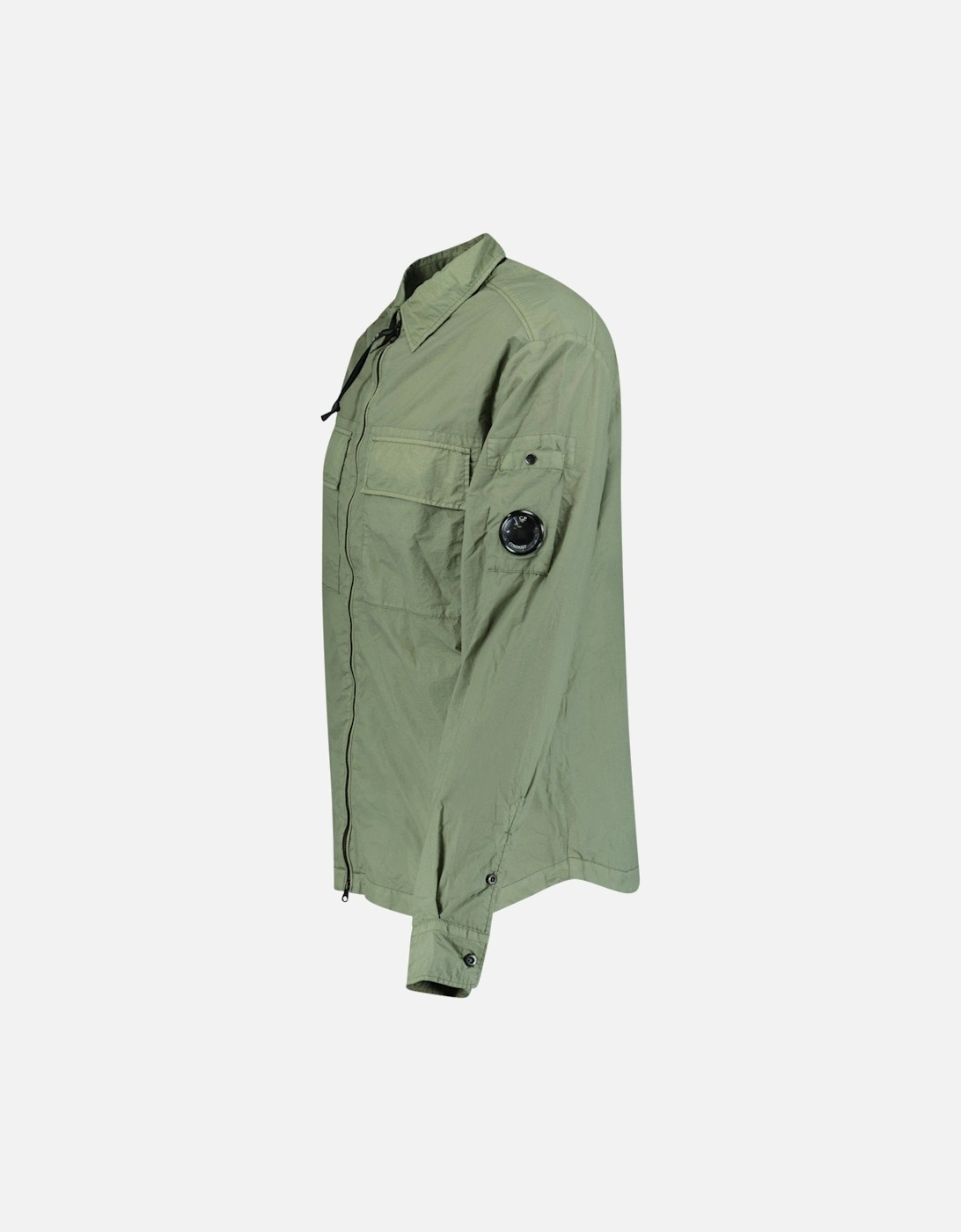 Taylon-L Lens Chrome Zip-Up Jacket Sage Green