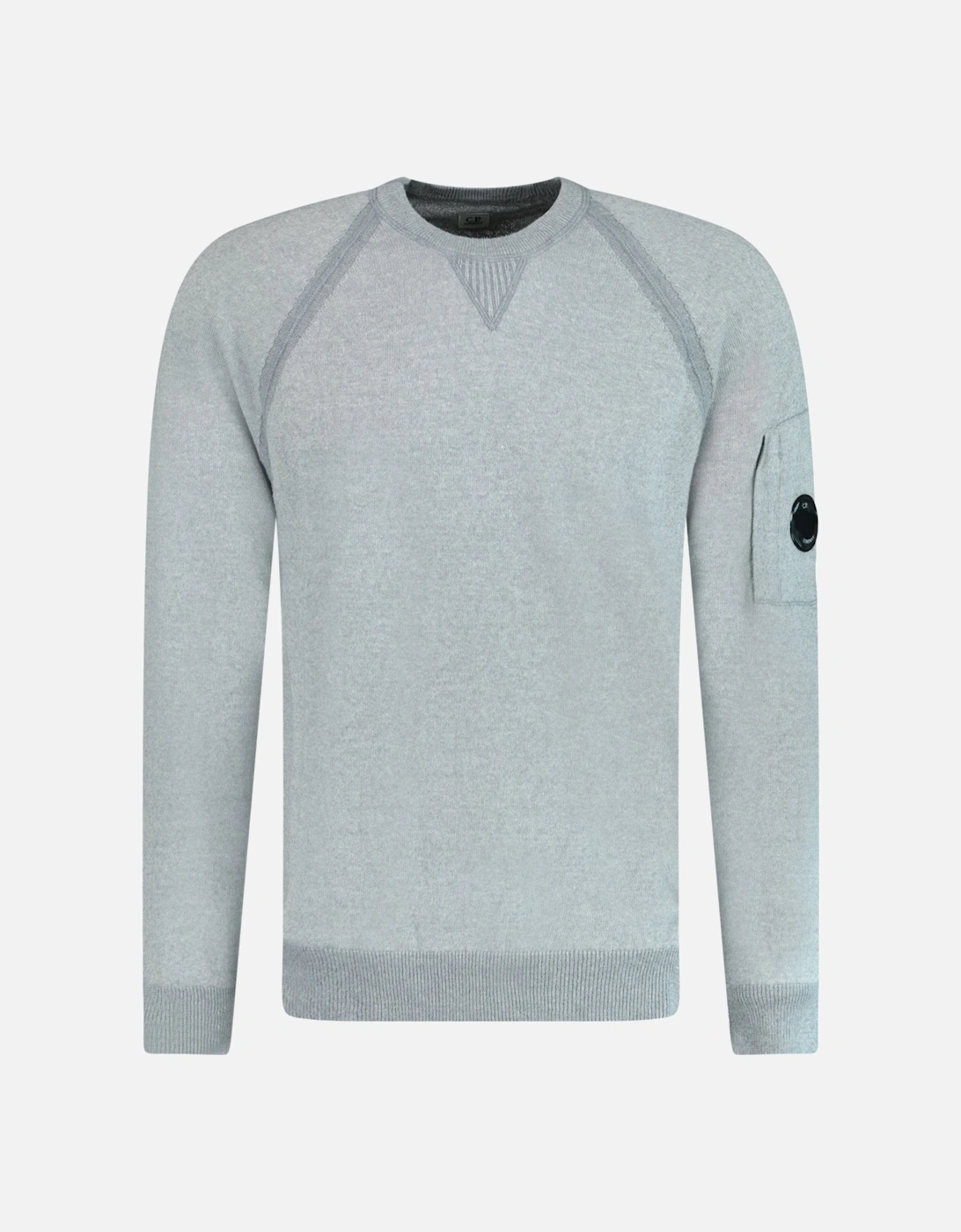 Knit Arm Lens Sweatshirt Grey, 3 of 2