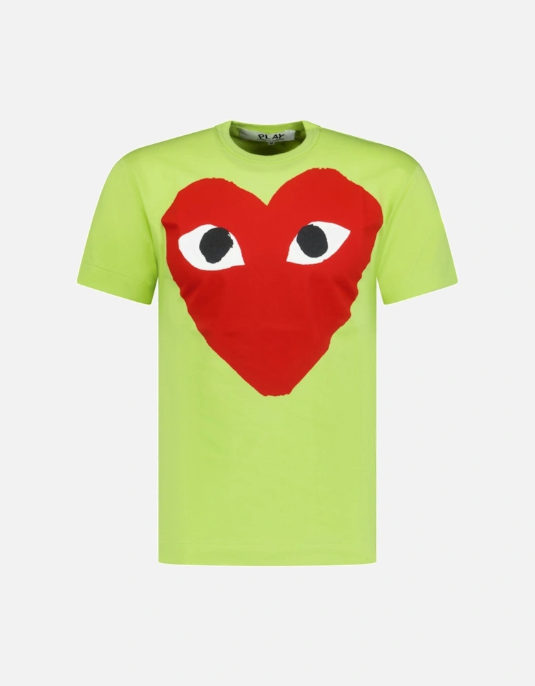 Big Print Heart T-Shirt Green