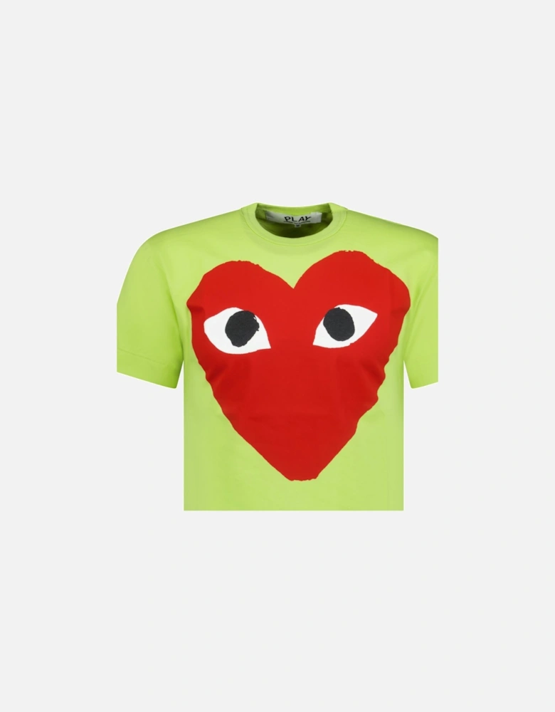 Big Print Heart T-Shirt Green