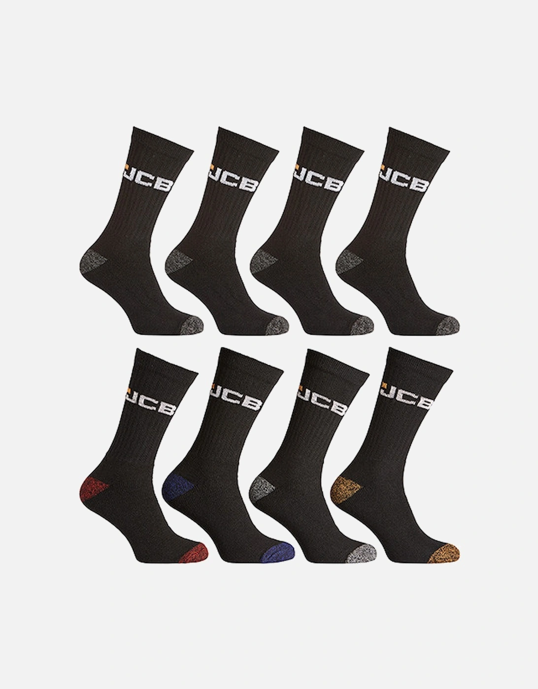 Cleversocks Men's JCB Apparel Socks Bumper Pack of 8, 2 of 1