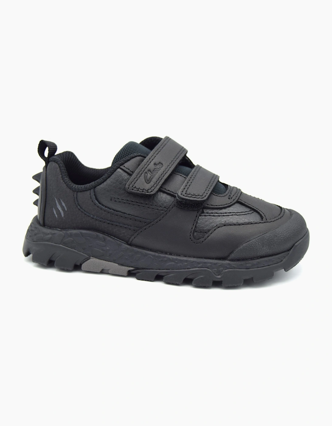 Clarks Boy's STEGGY 2 PACE K CHILDREN'S SHOE - Black - Size: S 7.5/g