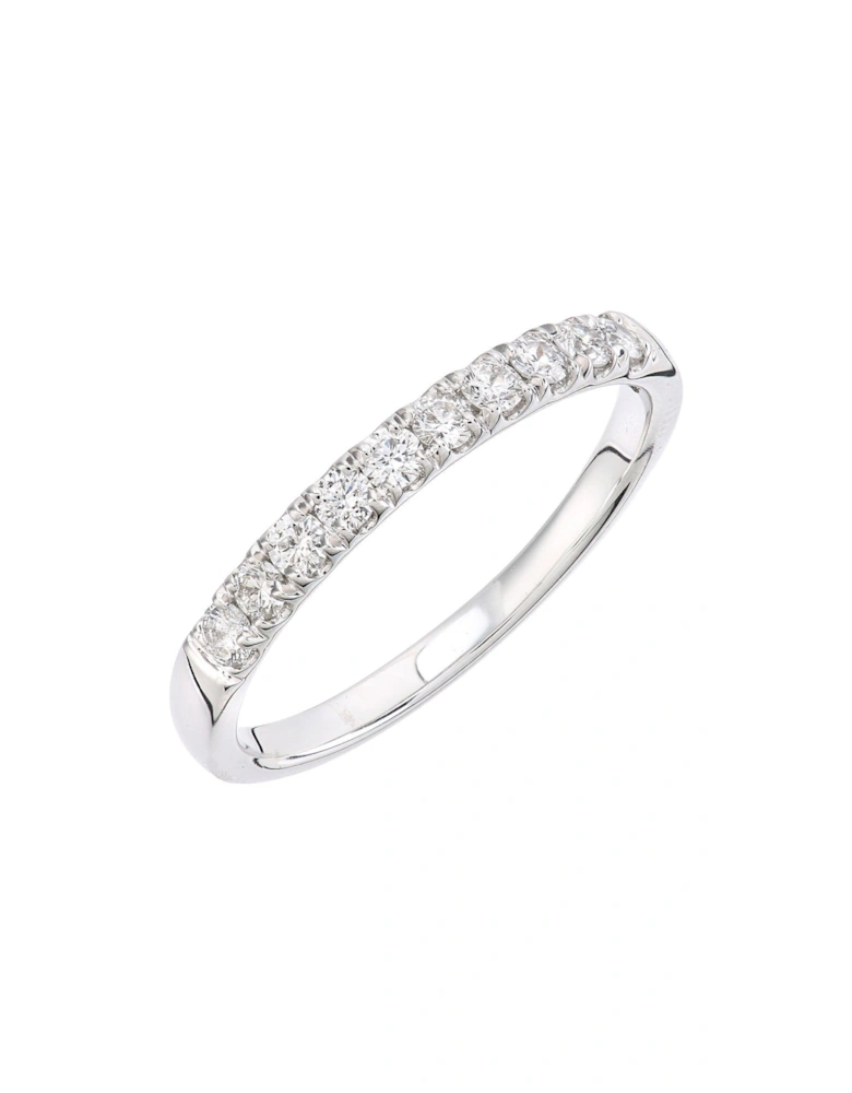 9ct white gold 33 point micro setting eternity ring