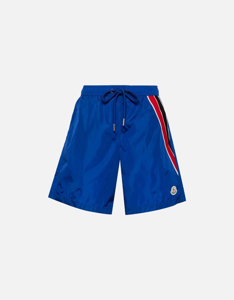 Tape Trim Swim Shorts Blue