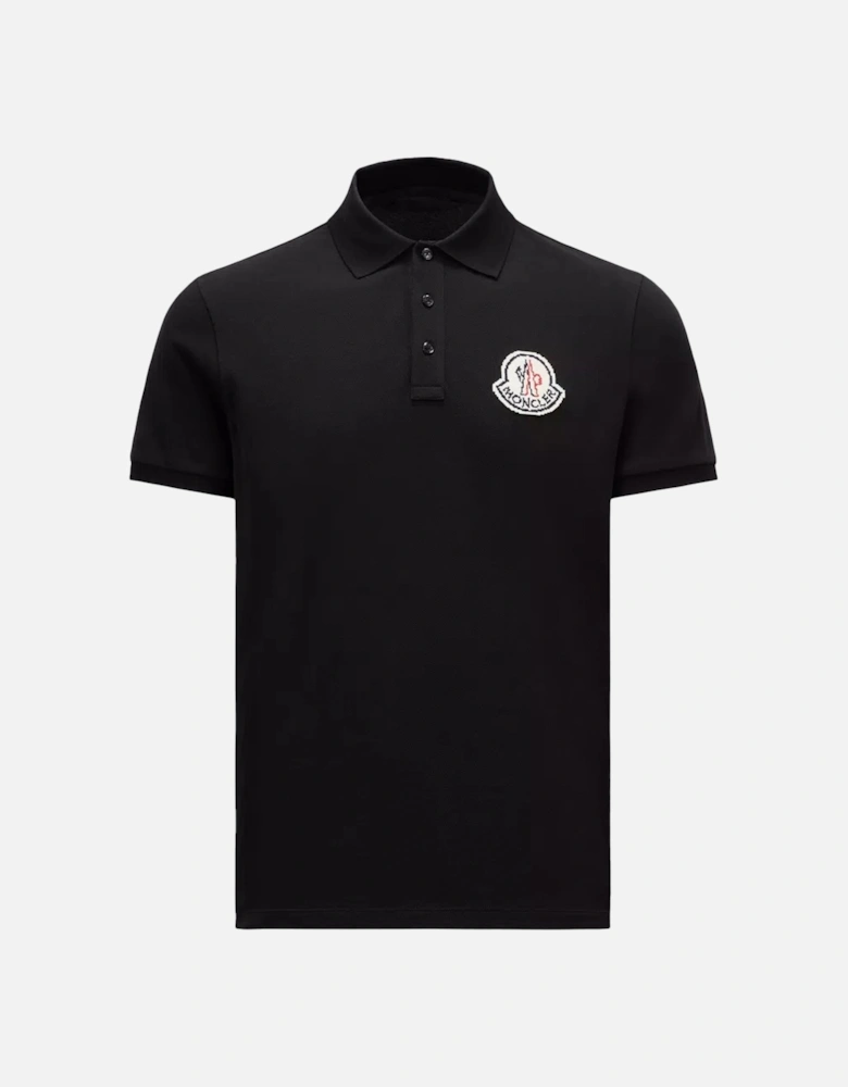 Archive Logo Cotton Polo Shirt Black