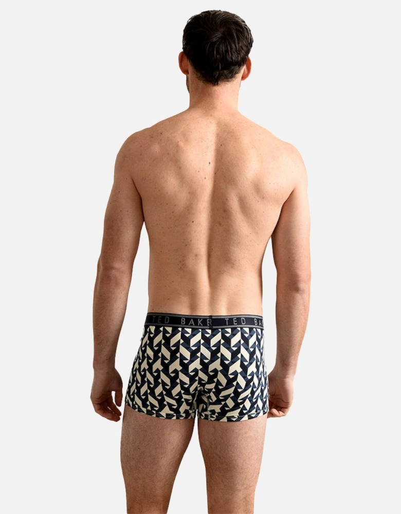 3-Pack Contrast Waistband Boxer Trunks, Grey/Black/Multi